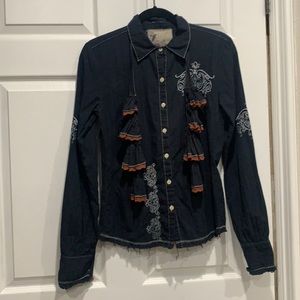 3J Workshop Embroidered Lebon Shirt Long Sleeve